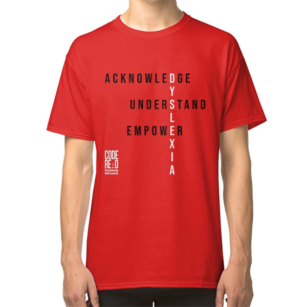 Do It RED for Dysleksi_Rød Baggrund T-shirt red L