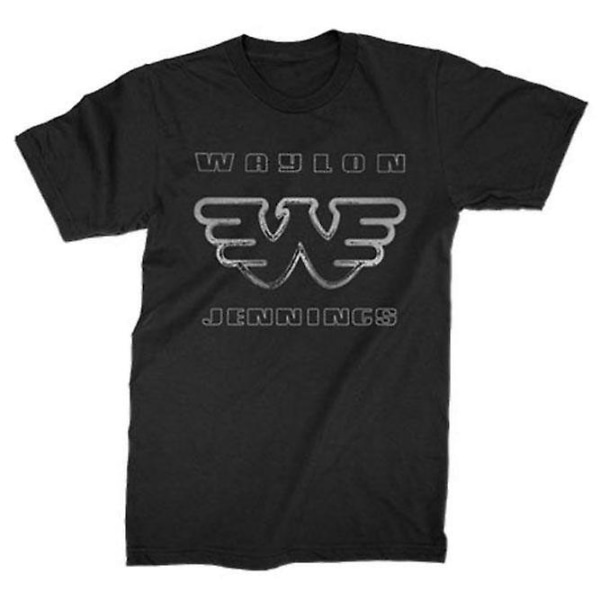 Waylon Jennings Sølv Flying W Tee T-skjorte L