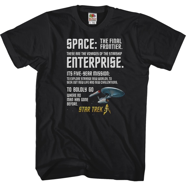 Where No Man Has Gone Before Star Trek T-skjorte XL