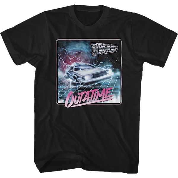 OUTATIME Lightning Storm Tilbage Til Fremtiden T-shirt M