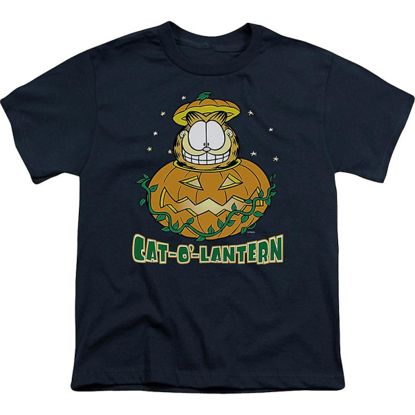 Ungdom Cat-O'-Lantern Garfield skjorta XXXL