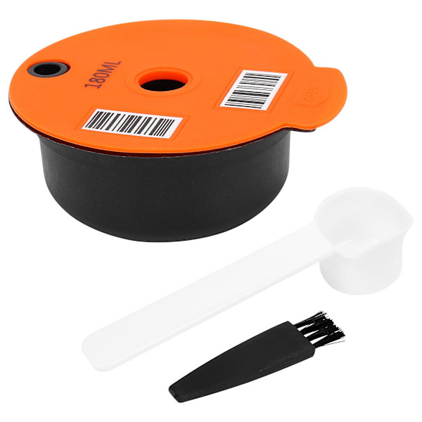Återanvändbara kaffekapslar, kompatibla med for-S-maskiner, kaffefilter påfyllningsbara kaffekapslar 180