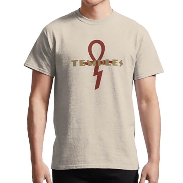 Temples Logo T-skjorte sand XL