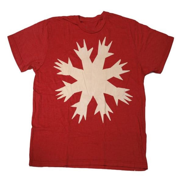 Radiohead RED CUT HANDS T-SHIRT M