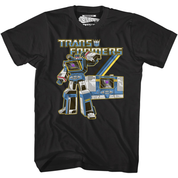 Svart Retro Soundwave Transformers T-shirt S