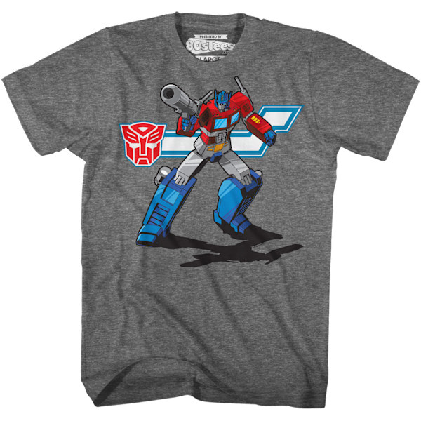 Action Pose Optimus Prime Transformers T-paita M