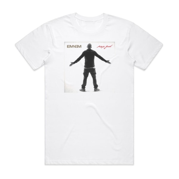 Eminem Rap God Album Cover T-Shirt Vit XXXL