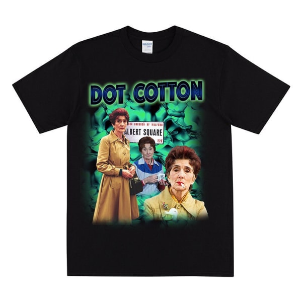 DOT COTTON Homage T-shirt Til Eastenders Fans Black M