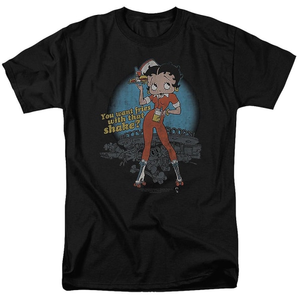 Vill du ha pommes frites till den där milkshaken, Betty Boop T-shirt XXXL
