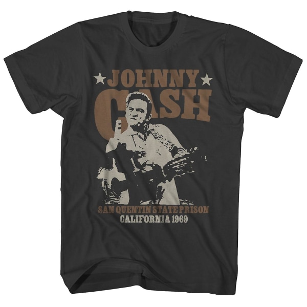 Johnny Cash T Shirt Live At San Quentin â€?9 Johnny Cash Shirt XL