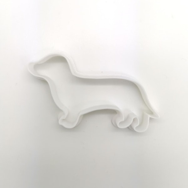 Dachshund-kakform 8 cm, 2 delar White 0001