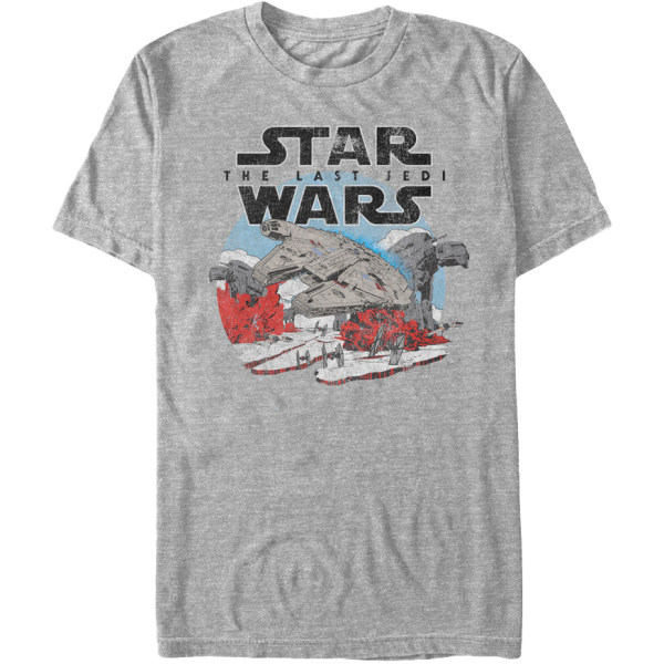 Distressed Star Wars The Last Jedi T-skjorte S