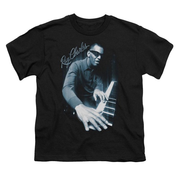 Ray Charles Blues Piano Ungdom T-skjorte M