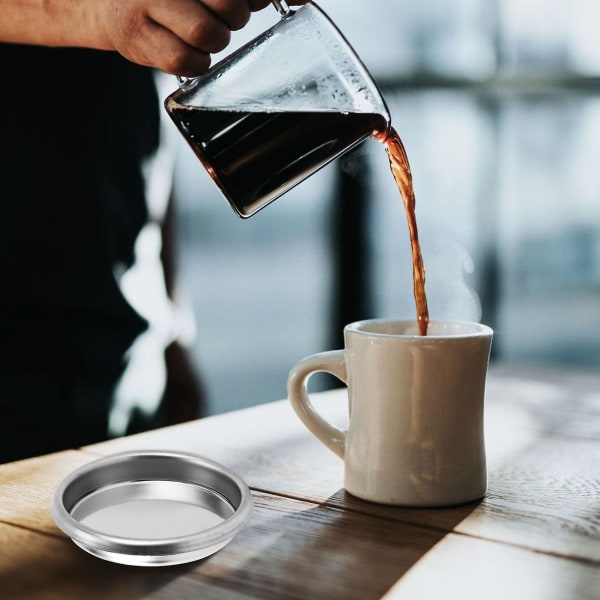 58mm Kaffebryggare Blank Filter/Rostfritt Stål Backwash Ren Blind Skål Kaffebryggare Inlopp