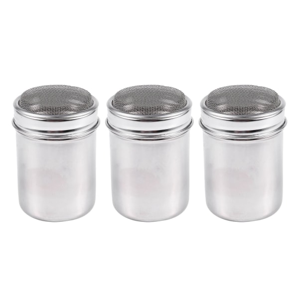 3X Silver Stainless Steel Mesh Tube Dust Collector Dust Removal Salt Shaker Spice Jars