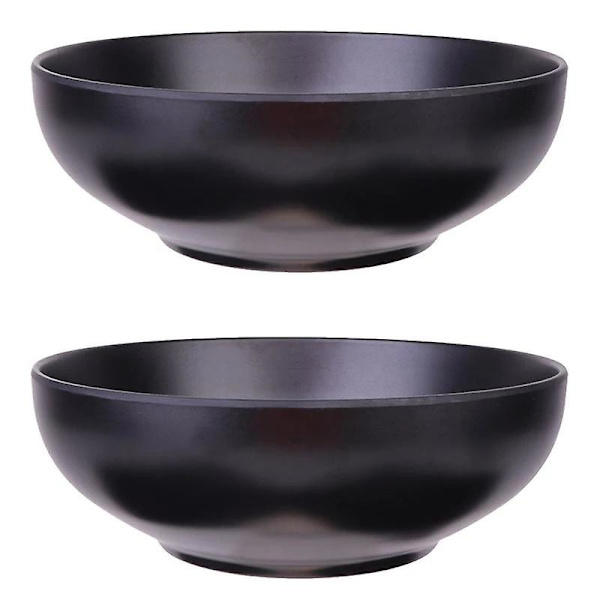 2 kpl Japanilainen Ramen-kulho Muodikkaat Ruokakulhot Musta Nuudelikulho Musta Imitaatioposliini Japanilainen Ramen-kulho