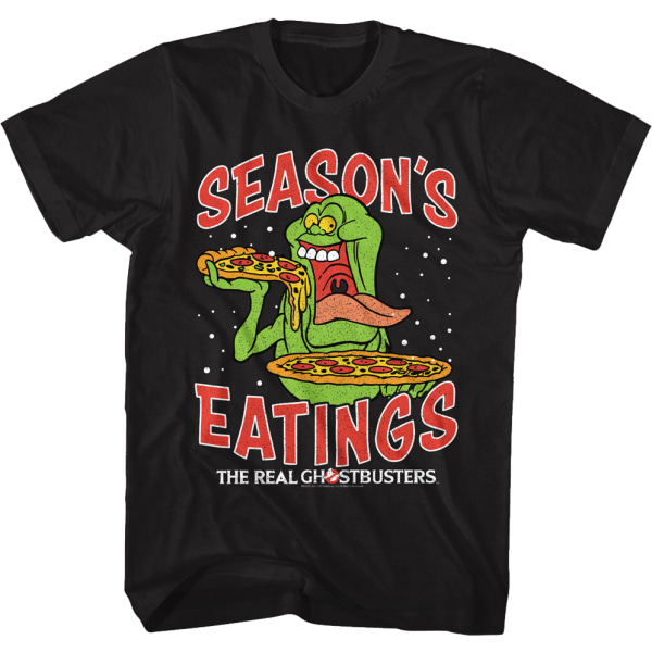 Slimer Season's Eatings Real Ghostbusters T-shirt L