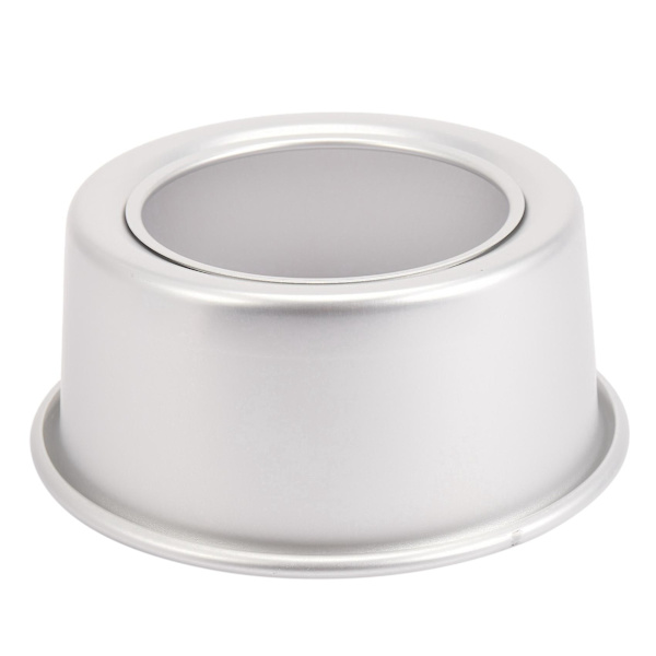 2 stk. Runde Chiffonkakeformer i Aluminiumlegering med Avtakbar Bunn, Hult Skorsteinformet Kakeform, DIY Baking