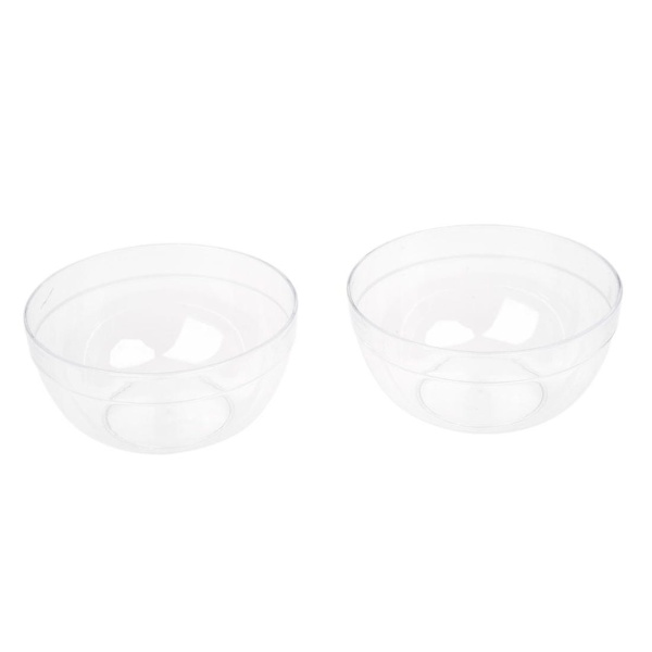Kvinnor 9cm x 4.5cm DIY ansiktsmask klar plastskål mixer stativ 2 st