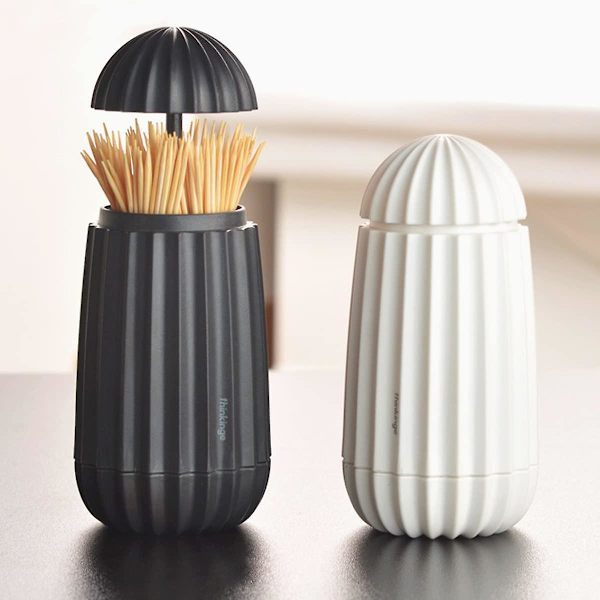 2 st Tandpetarehållare, automatisk Plasttandpetare Dispenser Bärbar Plasttandpetarehållare Box Tandpetare Box Pop Up Tandpetare Behållare Tandpetare D