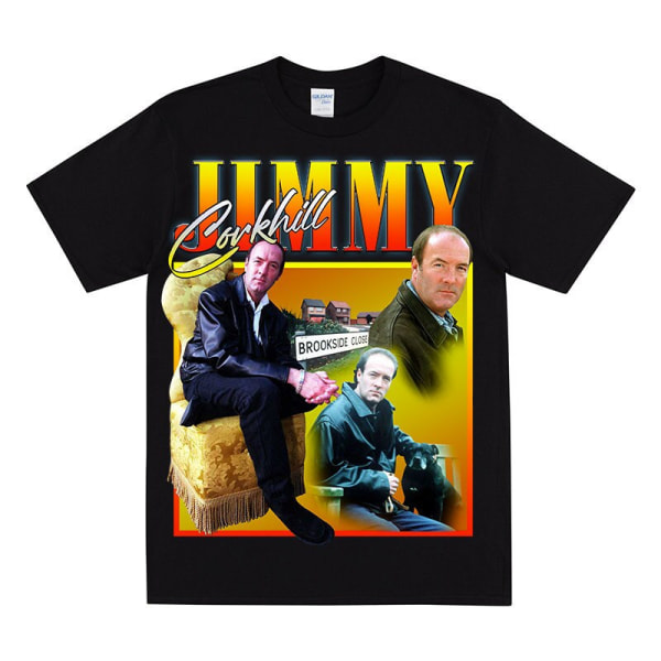 JIMMY CORKHILL Hyllest T-skjorte For Brookside-fans Black XL