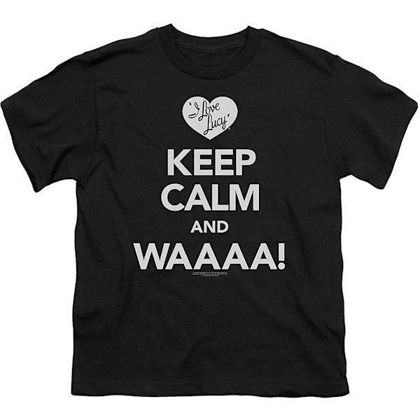 I Love Lucy Keep Calm Waaa Nuorten T-paita XXL
