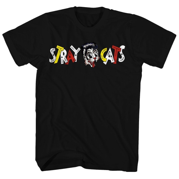 Stray Cats T-skjorte Offisiell Logo Stray Cats T-skjorte M