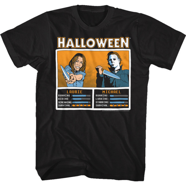 Laurie And Michael Knives Out Videospil Halloween T-Shirt M