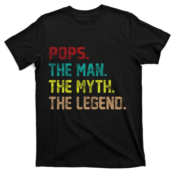 Pops Manden Myten Legenden Sjov Grandpa T-Shirt S