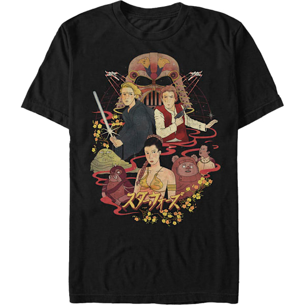 Animoitu Jedi-paluun kollaasi T-paita Tähtien sota M