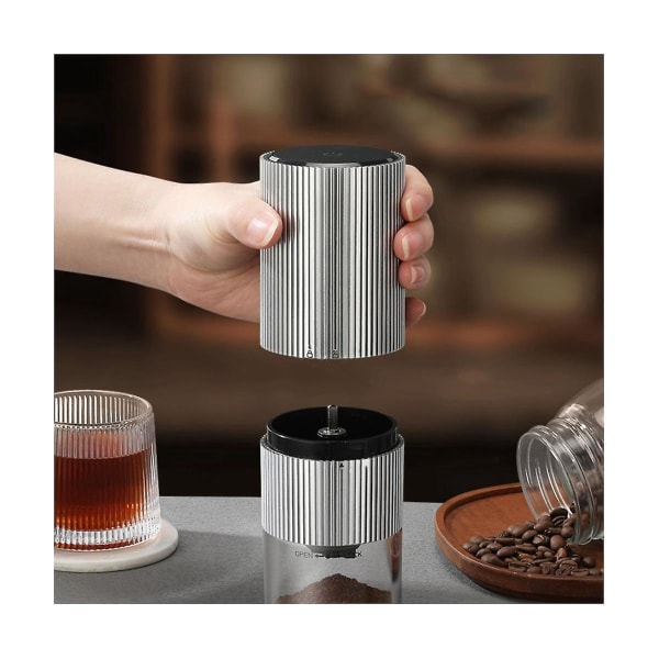 Elektrisk kaffekvern automatisk kaffebønner krydder espresso maskin maker USB lader grin