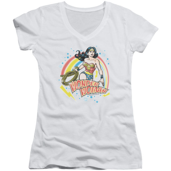 Dam Airbrush Wonder Woman V-ringad skjorta Ny M