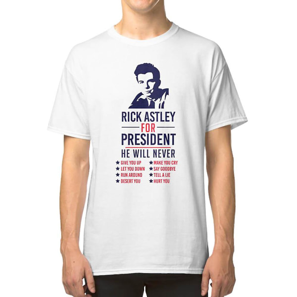 Rick Astley För President T-shirt S