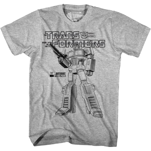 Sort og Hvid Optimus Prime Transformers T-shirt M