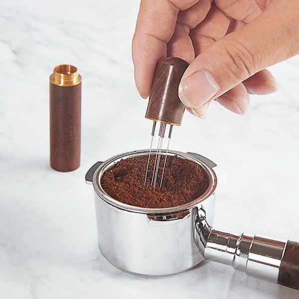 kaffe manipulering rostfritt stål nål espresso pulver mixer dispenser leveler wdt verktyg café omrörning tillbehör