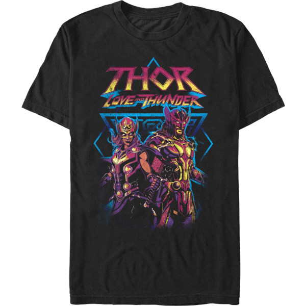 Distressed Duo Thor Love And Thunder Marvel Comics T-paita Uusi XL