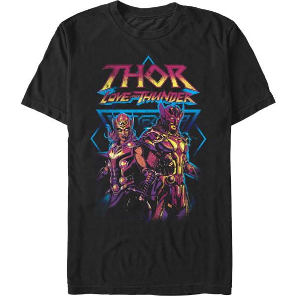 Distressed Duo Thor Love And Thunder Marvel Comics T-shirt Ny XL
