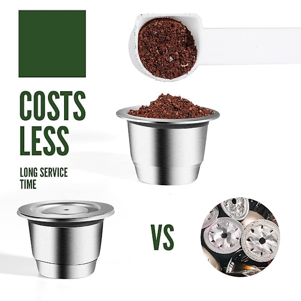 Återanvändbara kaffekapslar i rostfritt stål för Cafissimo, kaffekapslar för Cafissmi
