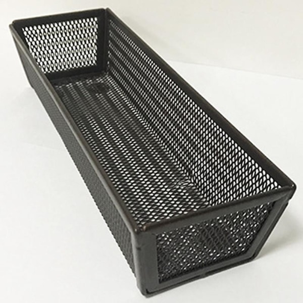 3-pack Låda Organizer (9x3 tum) Stål Nät Bestick, Kök [Brun]