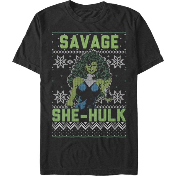 She-Hulk Grim Faux Knit Marvel Comics T-shirt Ny XXL