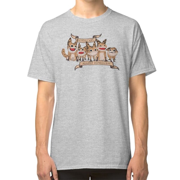 Loth Cats Against Imperialism T-shirt grey L