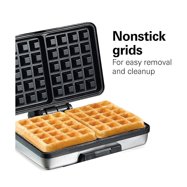 Mini, med skyggekontrol, laver 2 vafler på én gang, vaffel EU-stik