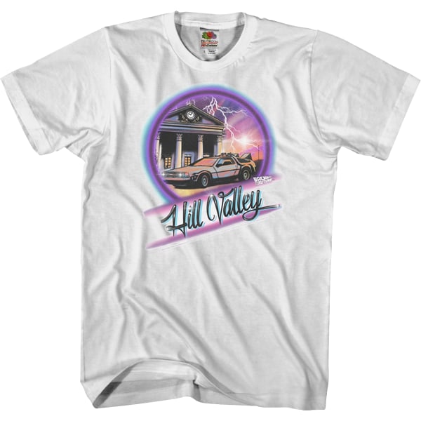 Airbrush Hill Valley Tilbage Til Fremtiden T-shirt XXL