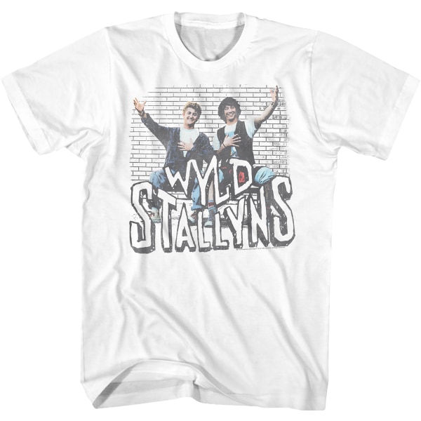 Wyld Stallyns Murstensvæg Bill og Ted's Excellent Adventure T-shirt M