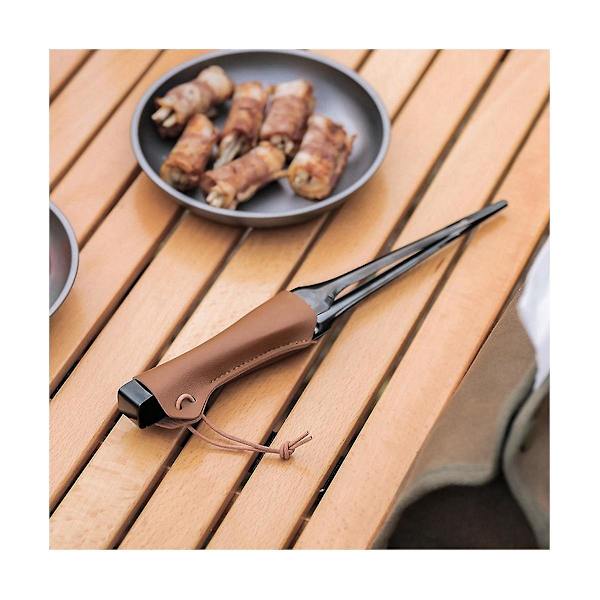 Ulkoilmakäyttöön tarkoitettu ruostumattomasta teräksestä valmistettu BBQ-leikkurisarja, syömäpuikot, leipäleikkuri, musta, jaettavat syömäpuikot, pihvi, ruoka