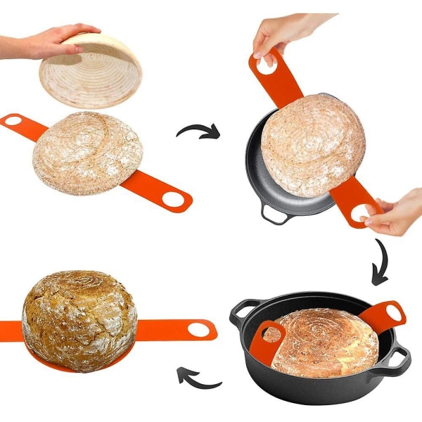 Silikon Bakeplate for Dutch Oven, Bakeplate Erstatning med Deigbrødsele for Brød Baguette