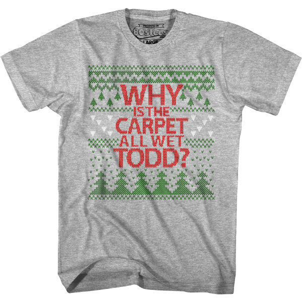 Hvorfor er tæppet vådt Todd Juleferie T-shirt M