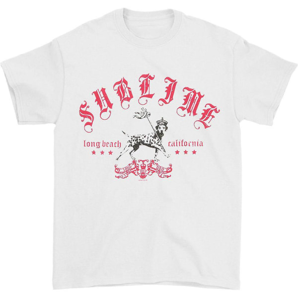 Sublime Lou Dog Rød og Hvid T-shirt M