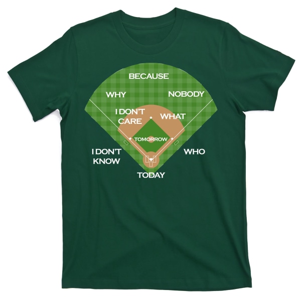 Vem är på första Baseball Diamond Fielding Card T-shirt S