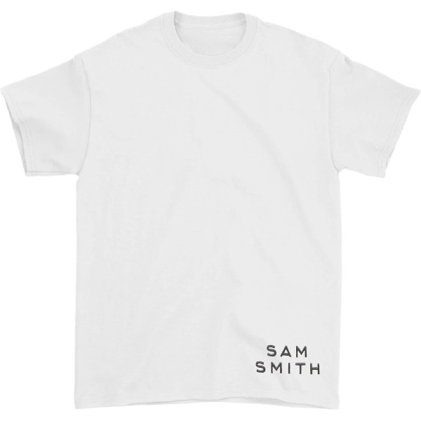 Sam Smith Illustreret T-shirt med Tryk på Ryggen L